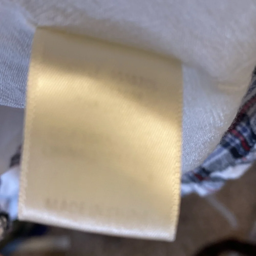 Skies Are Blue Gray, white & Burgandy ButtonDown down midi Aline dress size 8 - Picture 6 of 8